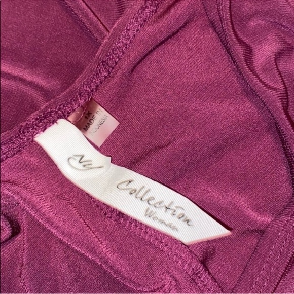 NY Collection Plus Size Three-Quarter-Sleeve Twist-Front Top - Picture 4 of 5